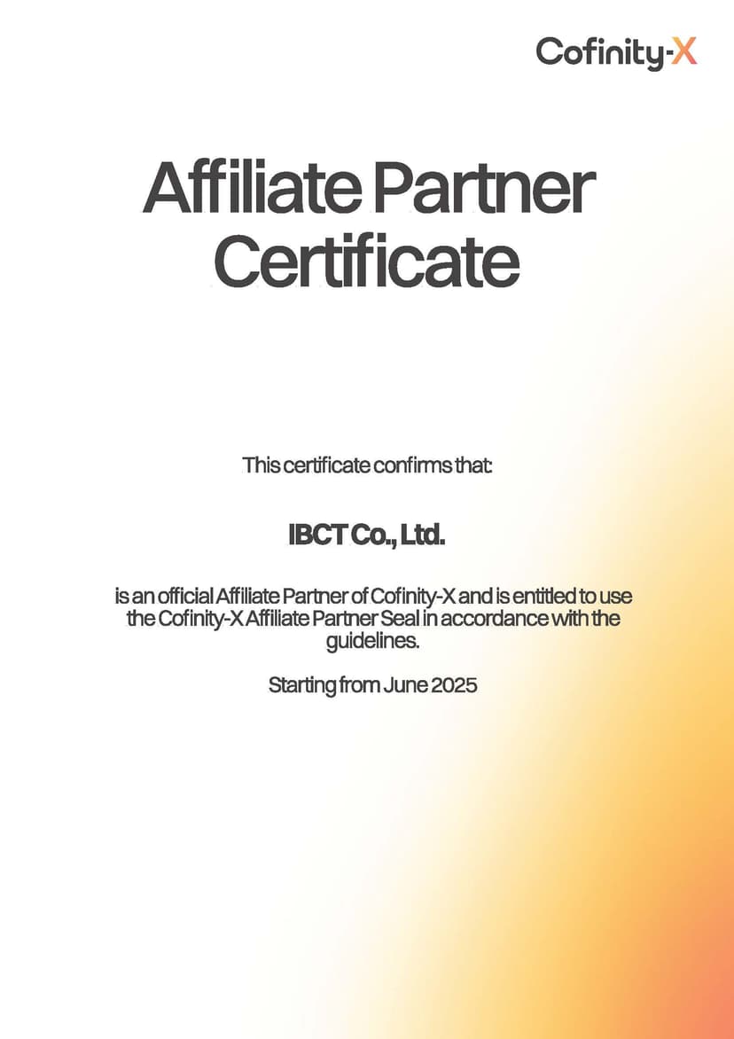 IBCT Catena-X Affiliate Partner Certificate